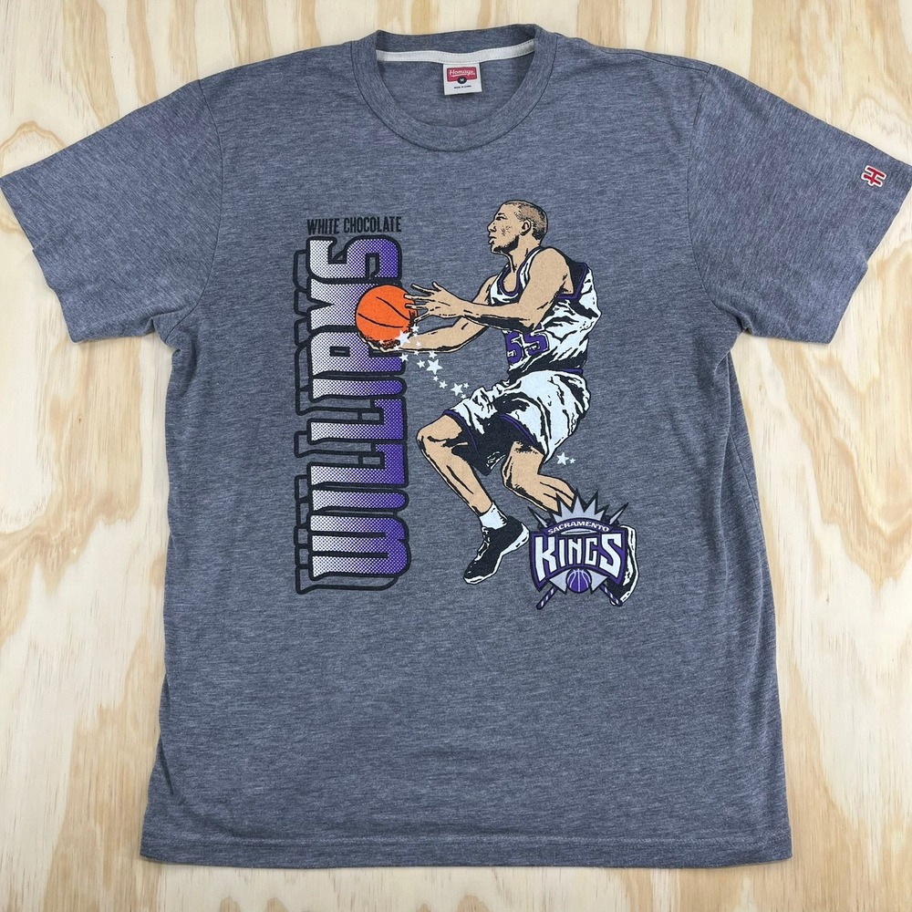 Jason Williams Sacramento Kings White Chocolate Gray T-Shirt Mens Medium Homage